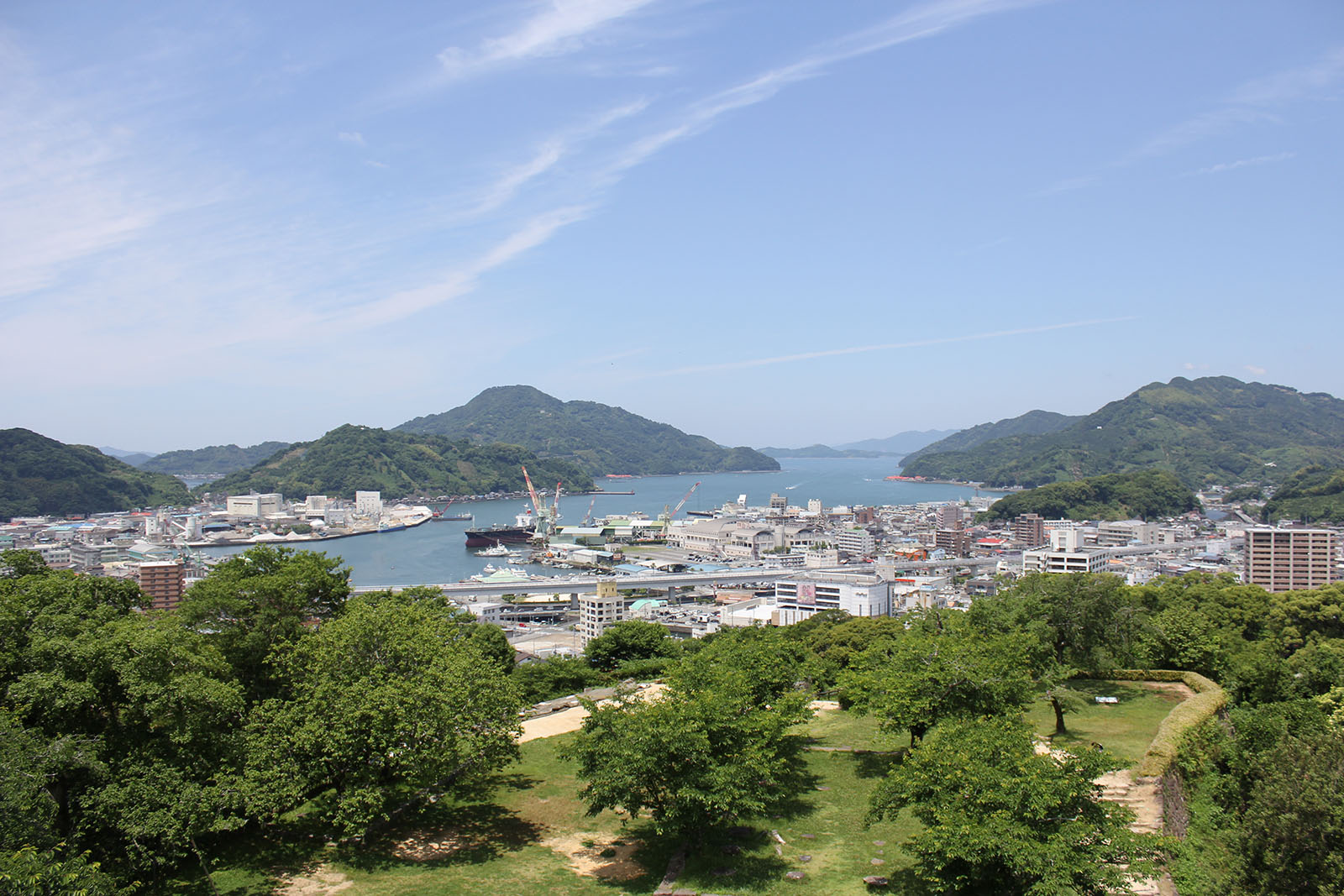 宇和島城からの景色